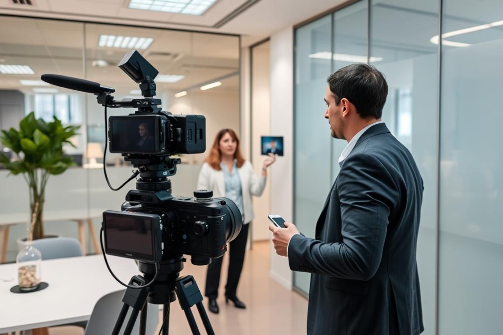 Riprese di un video aziendale a Roma