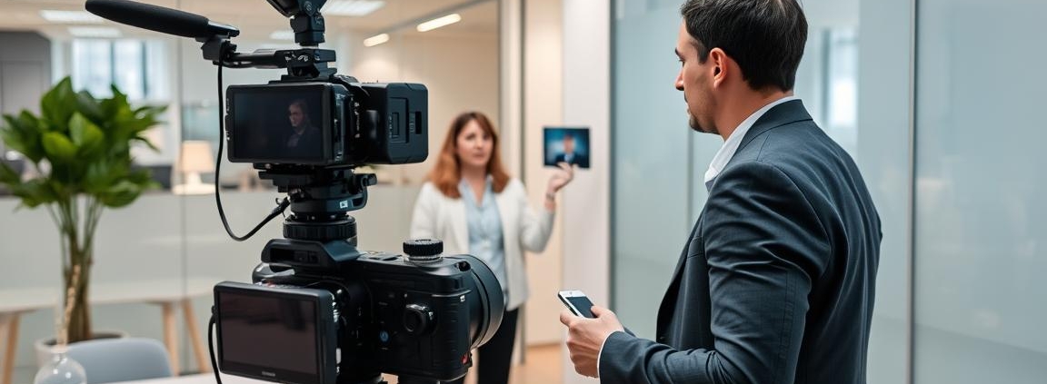Riprese di un video aziendale a Roma